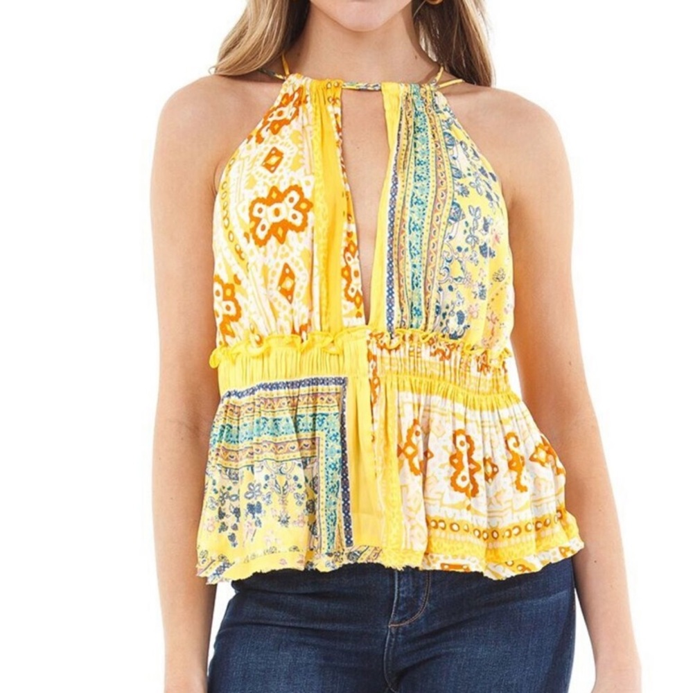 NWT free people Bellini patchwork tank XL